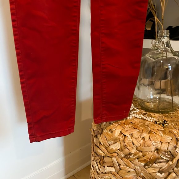 Red Pants in Jeans size 2 - Picture 3 of 5